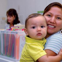 Patients mother with baby| Volunteers in Medicine Clinic